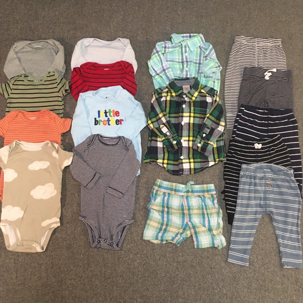 Baby Boy 6 Months 6-9 Months Clothing Lot 16x Pieces Bulk All Season Casual